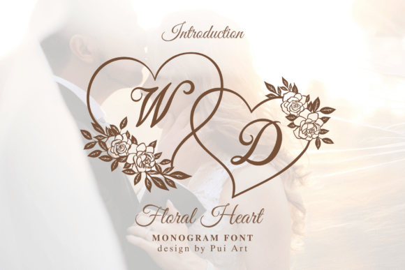 Download Floral Heart Monogram - Floral Collection