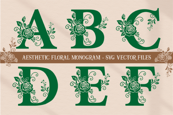 Download Elegant Floral Monogram SVG Alphabet - Floral Collection