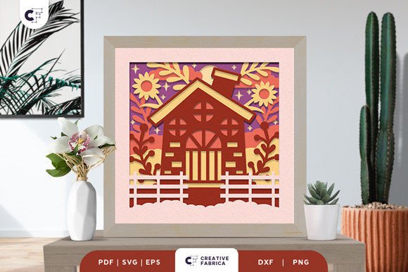 Download Floral Spring Home 3D Shadow Box SVG - Floral Collection